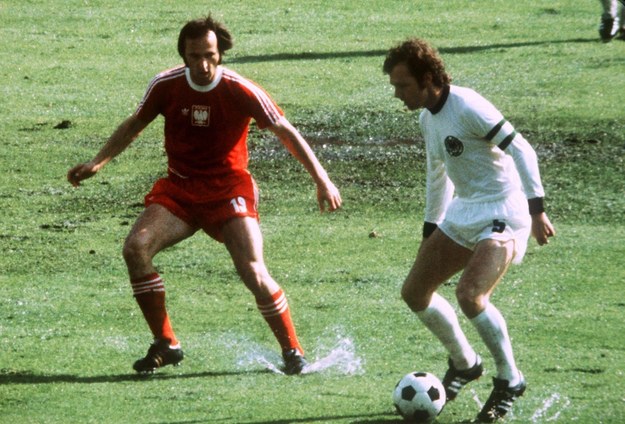 Jan Domarski i Franz Beckenbauer, 1974 /PAP/DPA /PAP/EPA