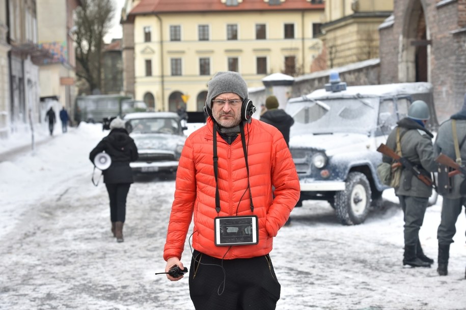 Jan Hryniak na planie filmu o Tadeuszu Kantorze w Krakowie - luty 2016 r. /Jacek Bednarczyk /PAP