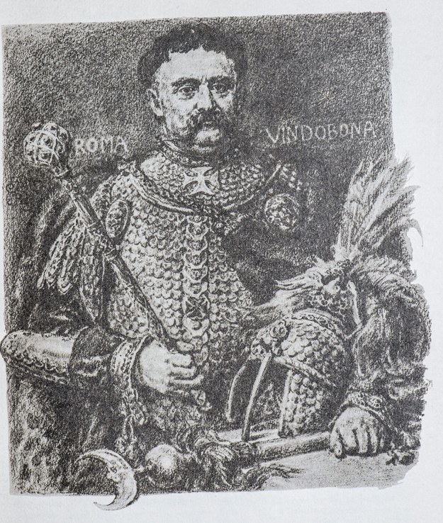 Jan III Sobieski król Polski od 1674. Reprodukacja rysunku Jana Matejki /reprodukcja /PAP