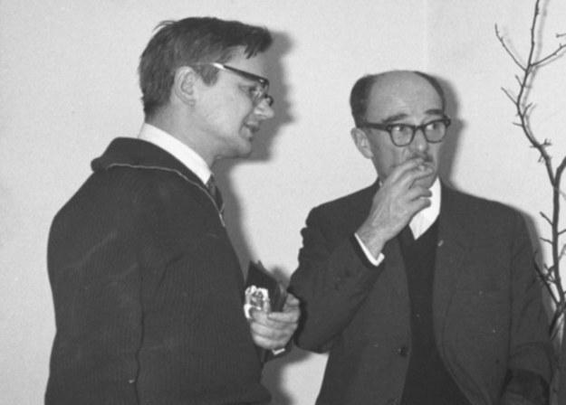 Jan Józef Lipski (po lewej), przewodniczący zarządu Klubu Krzywego Koła. Obok Paweł Jasienica /Danuta B. Łomaczewska /East News