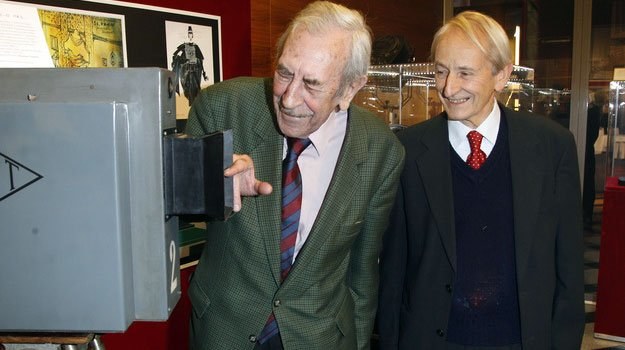 Jan Kobuszewski i Hubert Maliszewski na otwarciu Muzeum TVP /AKPA