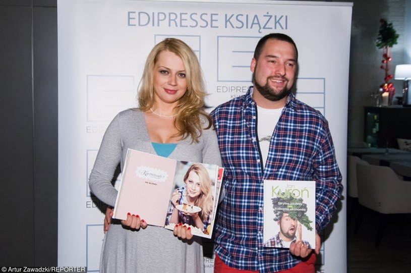 Jan Kuroń z żoną /Reporter