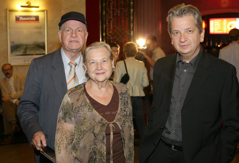 Jan Machulski z żoną i synem /AIM