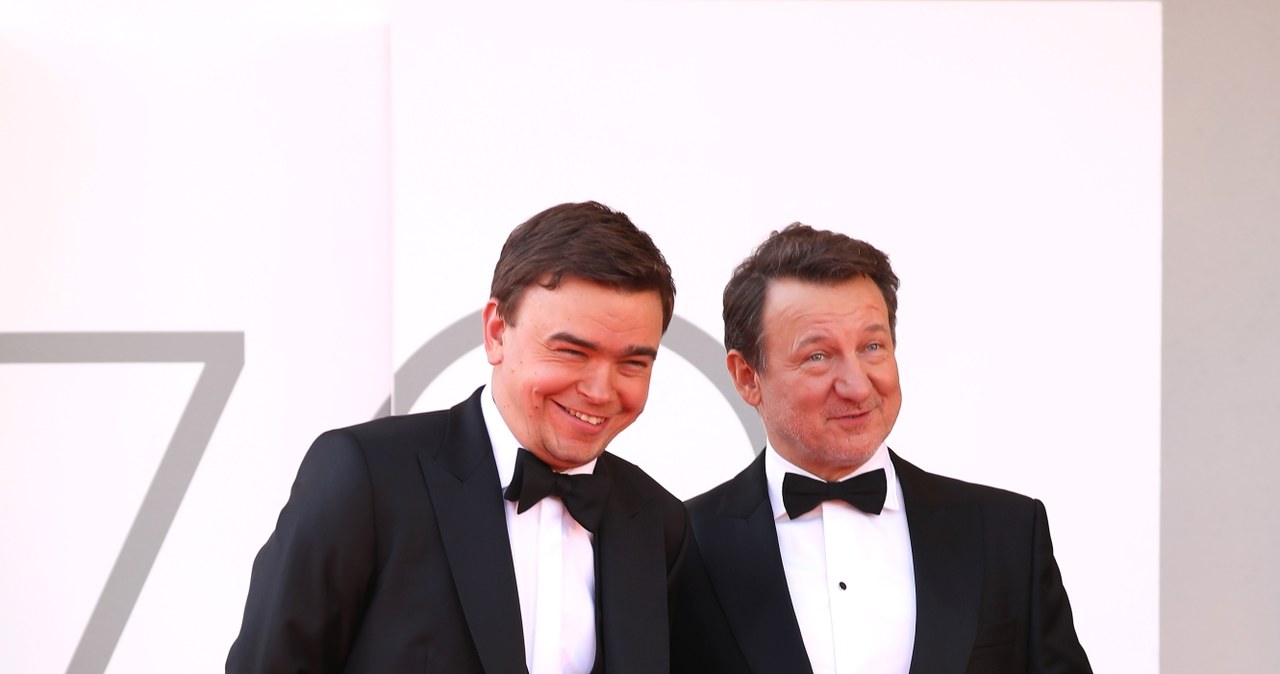 Jan P. Matuszyński i Robert Więckiewicz podczas 78. MFF w Wenecji /Marc Piasecki / Stringer /Getty Images