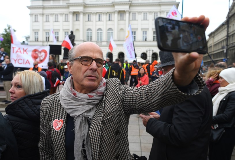 Jan Pospieszalski podczas "Marszu dla Życia i Rodziny" /Agencja FORUM