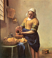 Jan Vermeer, Dziewczyna z dzbankiem mleka, 1675 /Encyklopedia Internautica