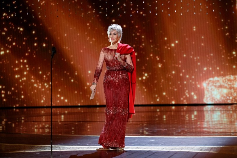 Jane Fonda podczas gali rozdania Oscarów w 2020 roku /Getty Images