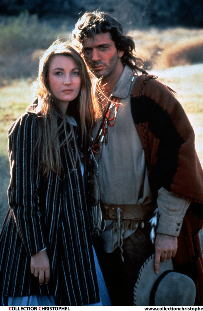 Jane Seymour i Joe Lando na planie serialu "Dr Quinn" /East News