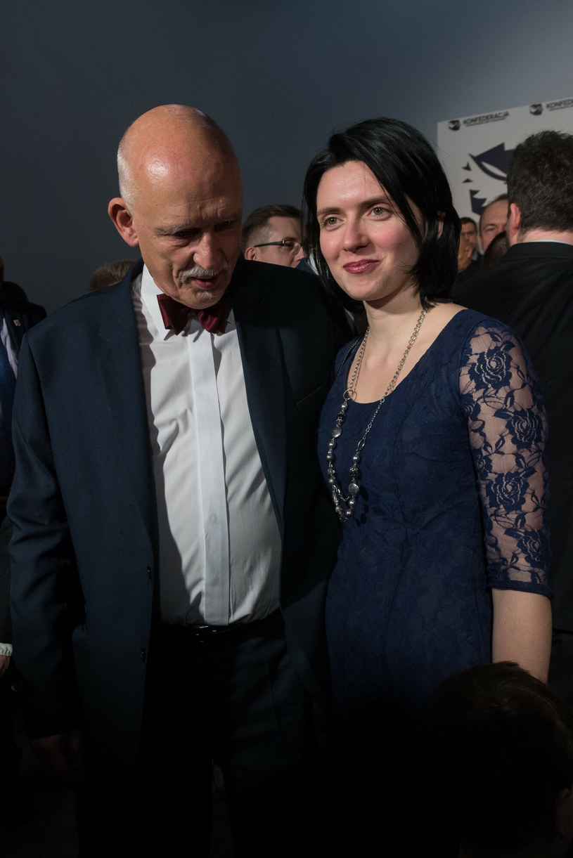 Janusz Korwin-Mikke z żoną /Jacek Domiński /Reporter