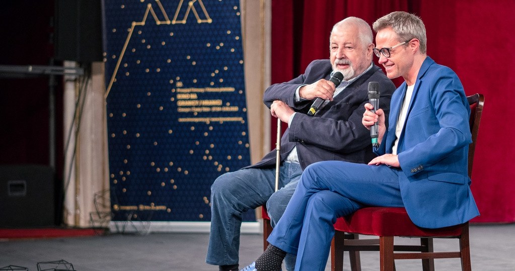 Janusz Majewski i Łukasz Maciejewski podczas przeglądu Kino na Granicy /Wojciech Wandzel, Kino na Granicy /materiały prasowe