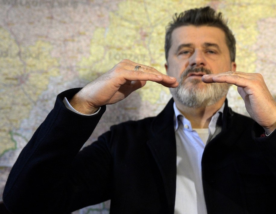 Janusz Palikot na konferencji /Darek Delmanowicz /PAP