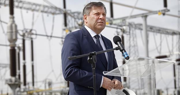 Janusz Piechociński podczas uruchomienia stacji elektroenergetycznej 400 kV Łomża Stare Modzele /PAP