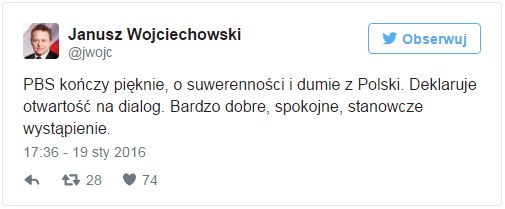 Janusz Wojciechowski na Twitterze /Twitter