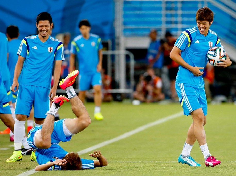 Japończycy podczas treningu /KAMIL KRZACZYNSKI (EPA) /PAP/EPA