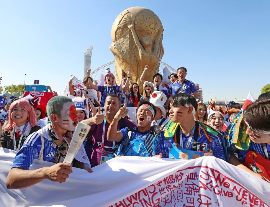 Japońscy kibice /PAP/EPA/JIJI PRESS /PAP/EPA