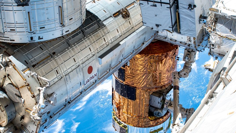Japoński moduł Kibo na ISS, za pośrednictwem którego przeprowadzono testy próbek drewna /Mark Garcia/ NASA /NASA