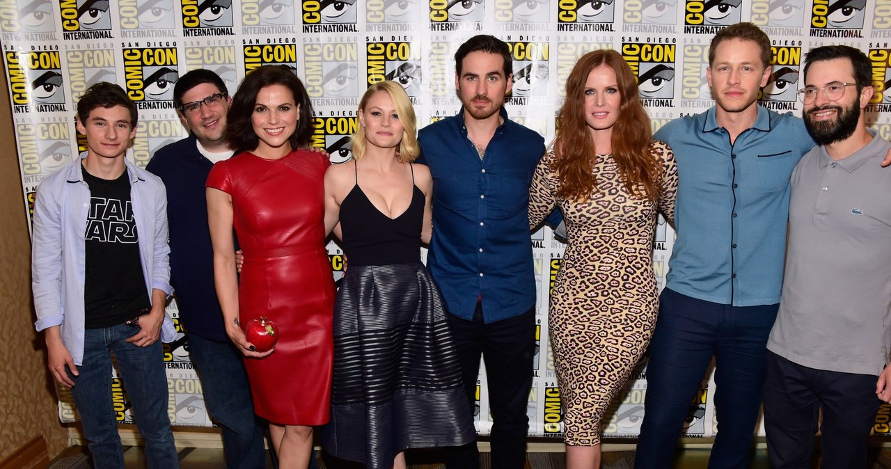 Jared Gilmore, Edward Kitsis, Lana Parrilla, Emilie de Ravin, Colin O'Donoghue, Rebecca Mader, Josh Dallas, Adam Horowitz /Frazer Harrison /Getty Images