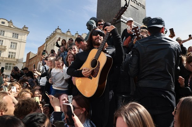 Jared Leto na Rynku Głównym w Krakowie /PAP/Art Service /PAP