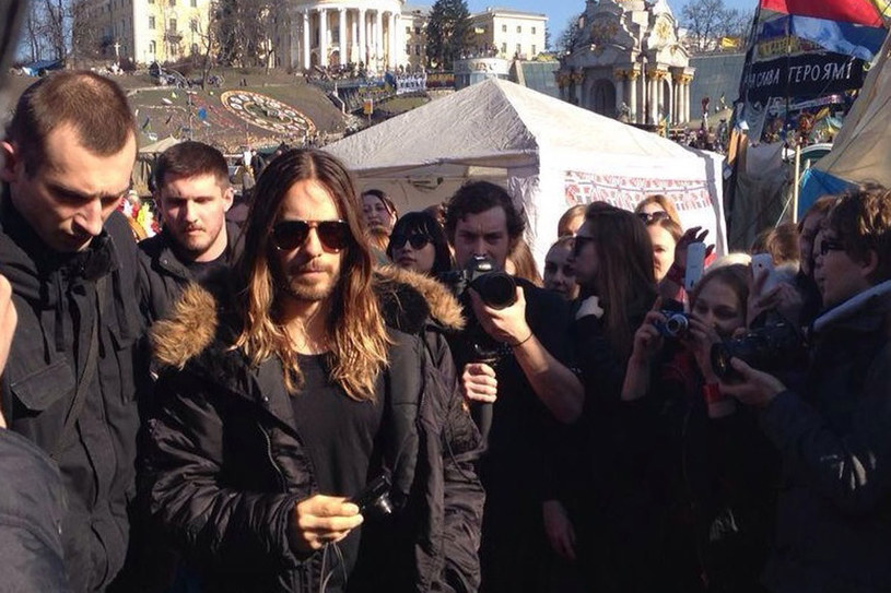 Jared Leto w Kijowie/ Zdjęcie pochodzi z Twittera Jareda Leto /Styl.pl