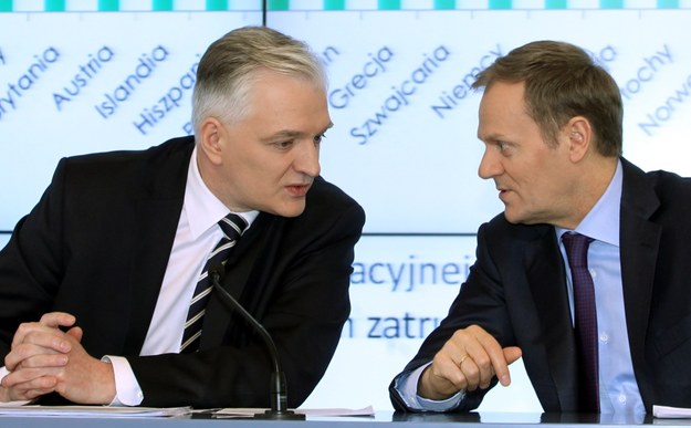 Jarosław Gowin i Donald Tusk /Radek Pietruszka /PAP