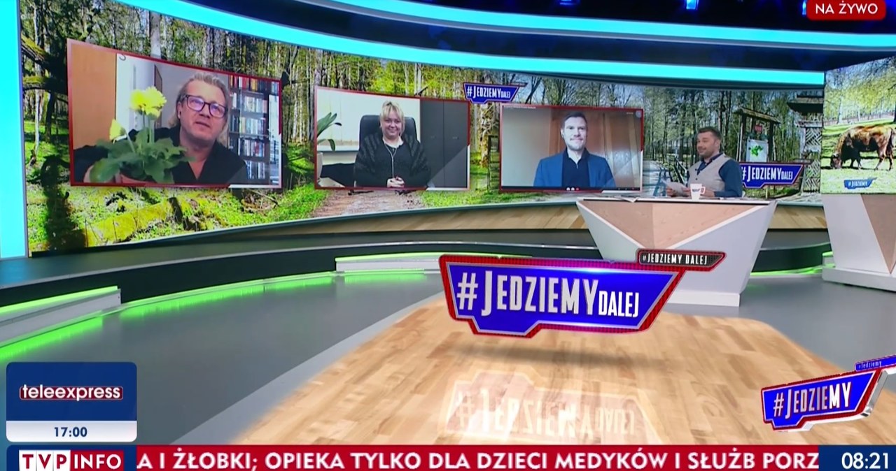 Jarosław Jakimowicz pokazał prezent dla Joanny Kurskiej w programie "#Jedziemy" /www.tvp.info/screen z programu "#Jedziemy" /