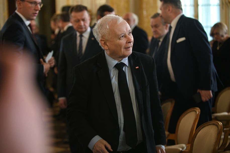 Jarosław Kaczyńki 11 czerwca 2025 roku /Marcin Obara /PAP
