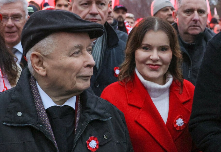 Jarosław Kaczyński, Anna Krupka; listopad 2025 /Pawel Wodzynski/East News /East News