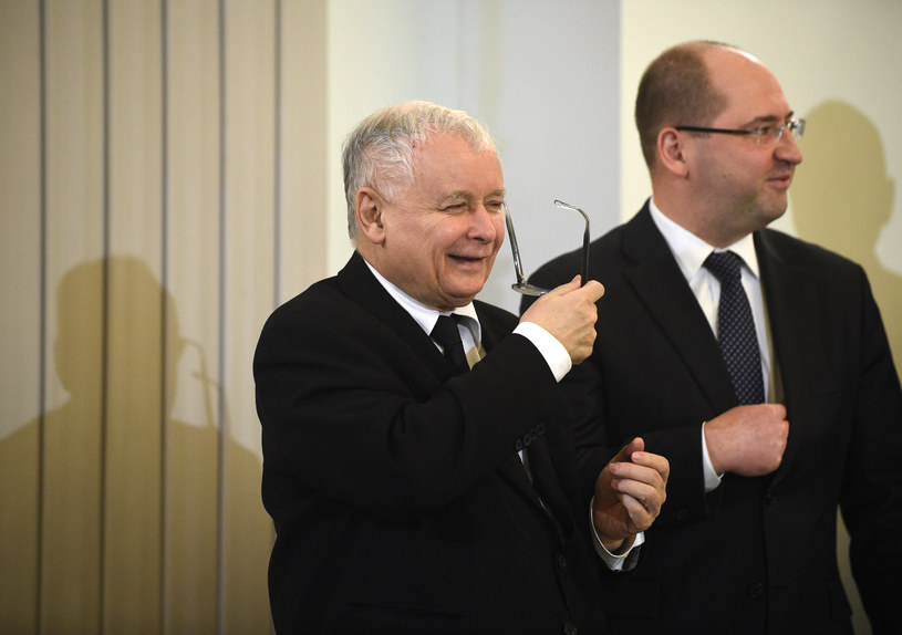 Jarosław Kaczyński i Adam Bielan /Adam Chełstowski /Agencja FORUM