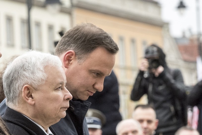 Jarosław Kaczyński i Andrzej Duda /Jacek Domiński /Reporter