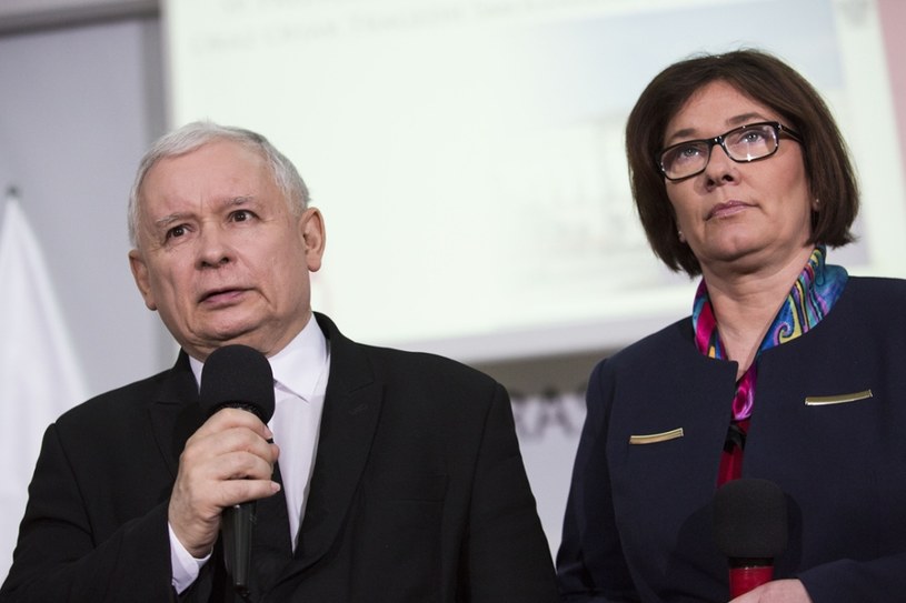 Jarosław Kaczyński i Beata Mazurek /Andrzej Hulimka/Reporter /East News