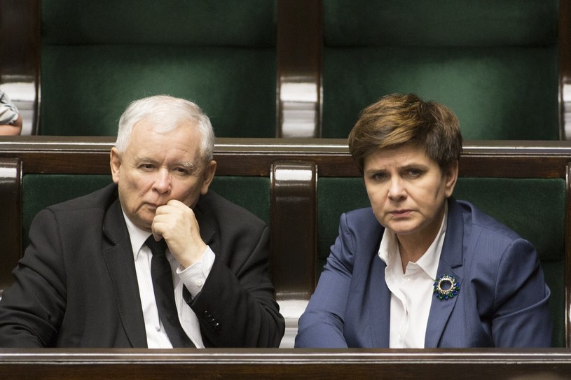 Jarosław Kaczyński i Beata Szydło /Maciej Luczniewski /Reporter