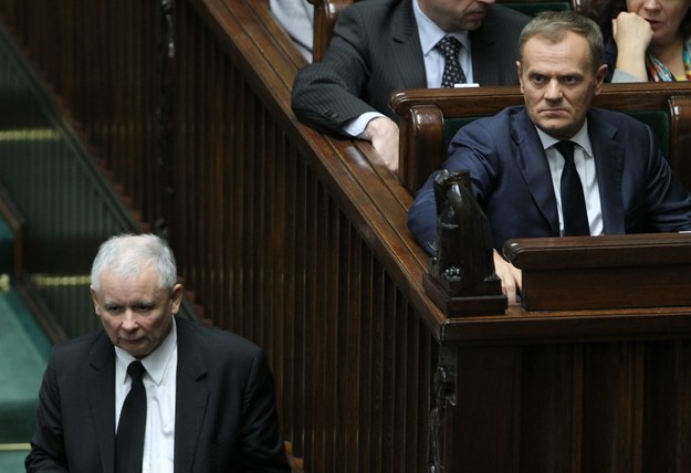 Jarosław Kaczyński i Donald Tusk /Radek Pietruszka /PAP/EPA