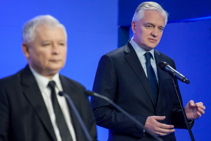 Jarosław Kaczyński i Jarosław Gowin /fot. Tomasz Adamowicz /Agencja FORUM