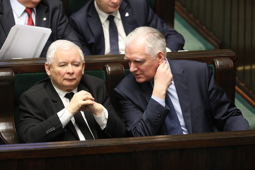Jarosław Kaczyński i Jarosław Gowin /Tomasz Jastrzębowski /Reporter