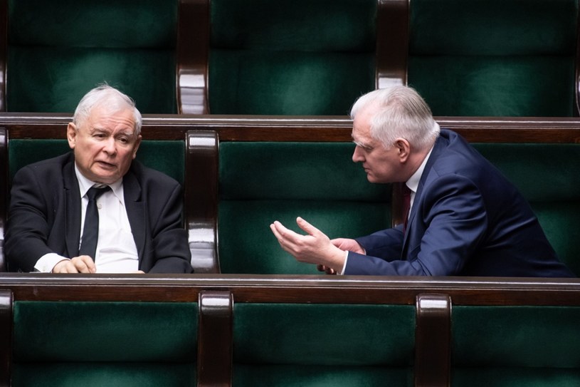 Jarosław Kaczyński i Jarosław Gowin /Jacek Dominski/ /Reporter