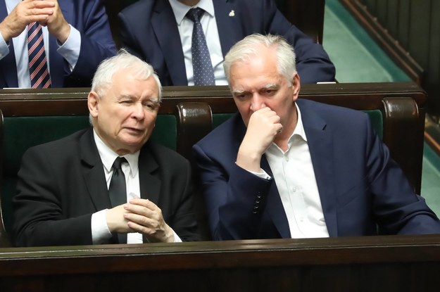 Jarosław Kaczyński i Jarosław Gowin / 	Tomasz Gzell    /PAP