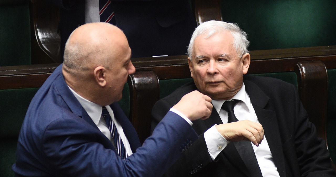 Jarosław Kaczyński i Joachim Brudziński /Adam Chelstowski /Agencja FORUM