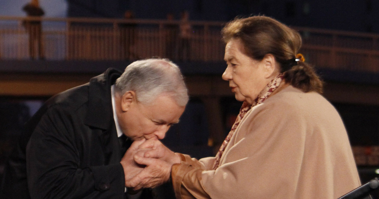 Jarosław Kaczyński i Katarzyna Łaniewska w 2013 roku /Krystian Dobuszyński /Reporter