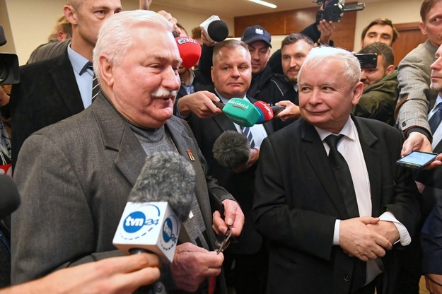 Jarosław Kaczyński i Lech Wałęsa w sądzie w Gdańsku / 	Adam Warżawa    /PAP