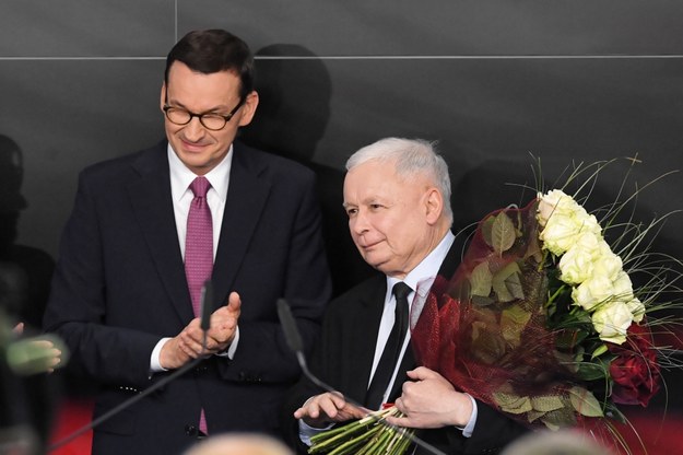 Jarosław Kaczyński i Mateusz Morawiecki / 	Radek Pietruszka   /PAP