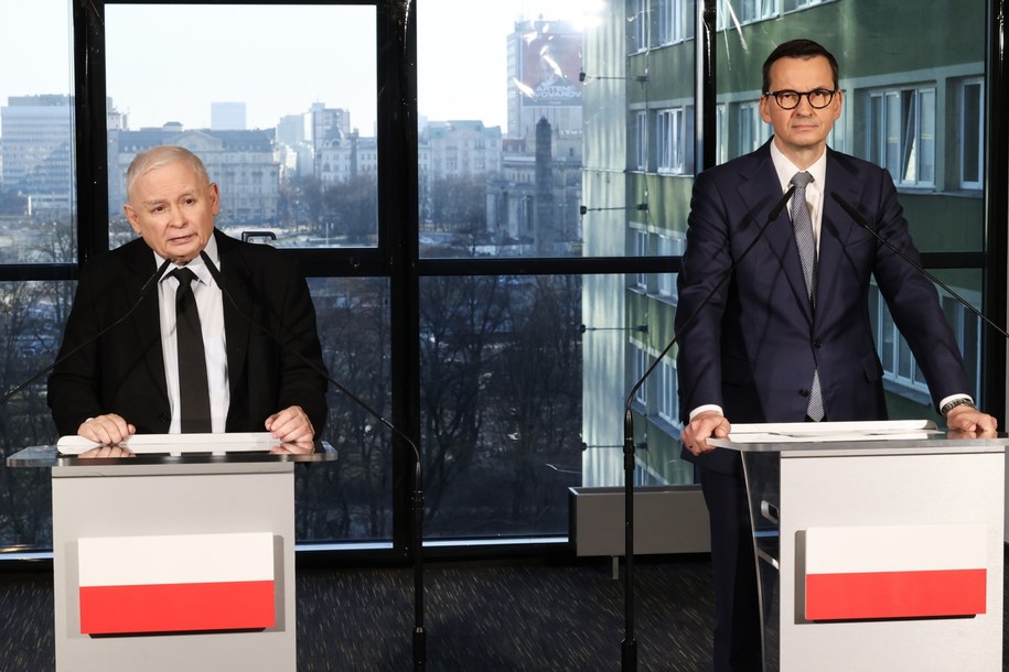 Jarosław Kaczyński i Mateusz Morawiecki /Szymon Pulcyn /PAP