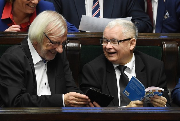 Jarosław Kaczyński i Ryszard Terlecki /Radek Pietruszka /PAP