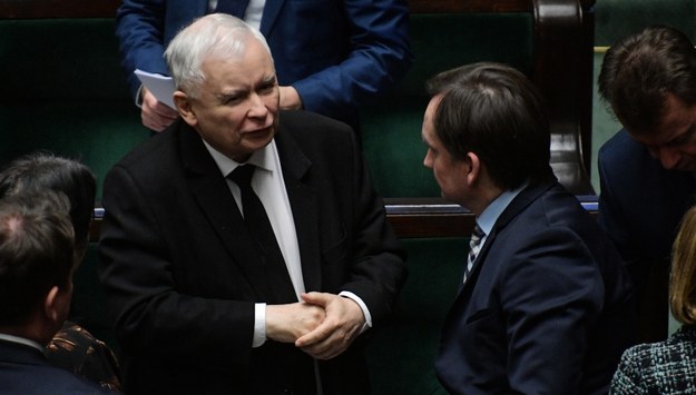 Jarosław Kaczyński i Zbigniew Ziobro / 	Marcin Obara  /PAP