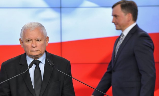 Jarosław Kaczyński i Zbigniew Ziobro / 	Radek Pietruszka   /PAP