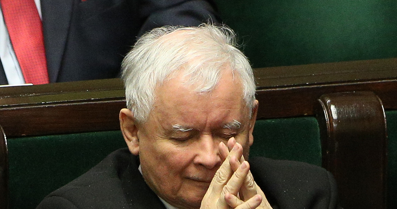 Jarosław Kaczyński, kwietniowe posiedzenie Sejmu /Michał Dyjuk /Agencja FORUM