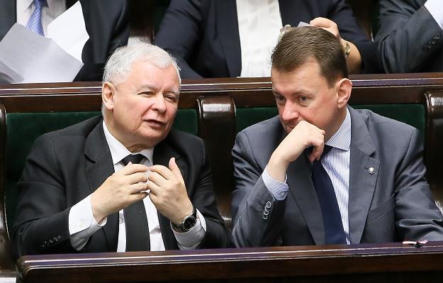 Jarosław Kaczyński (L) i Mariusz Błaszczak /PAP