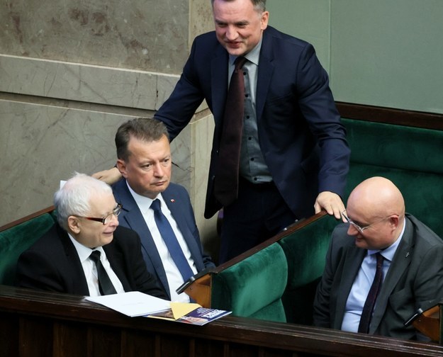 Jarosław Kaczyński, Mariusz Błaszczak, Zbigniew Ziobro, Zbigniew Hoffman / WOJCIECH OLKUSNIK  /East News