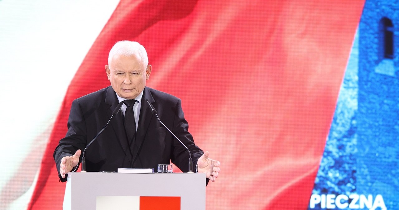 Jarosław Kaczyński na konwencji PiS w Końskich /	Łukasz Gągulski /PAP