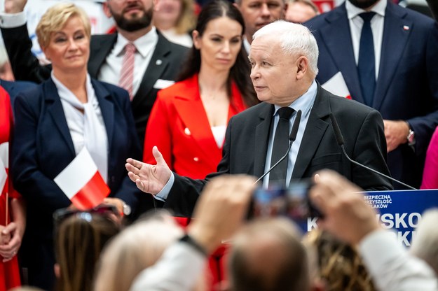 Jarosław Kaczyński na konwencji w Toruniu /Tytus Żmijewski /PAP
