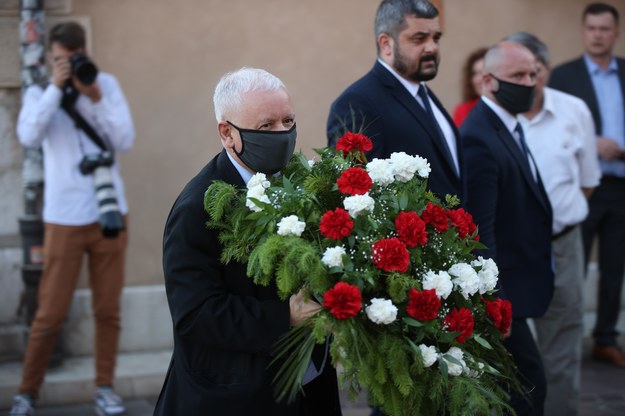 Jarosław Kaczyński  na Wawelu /	Łukasz Gągulski /PAP